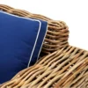 Casa Padrino Designer Rattan Sessel 100 x 88 x H. 69 cm - Luxus Wohnzimmer Möbel
