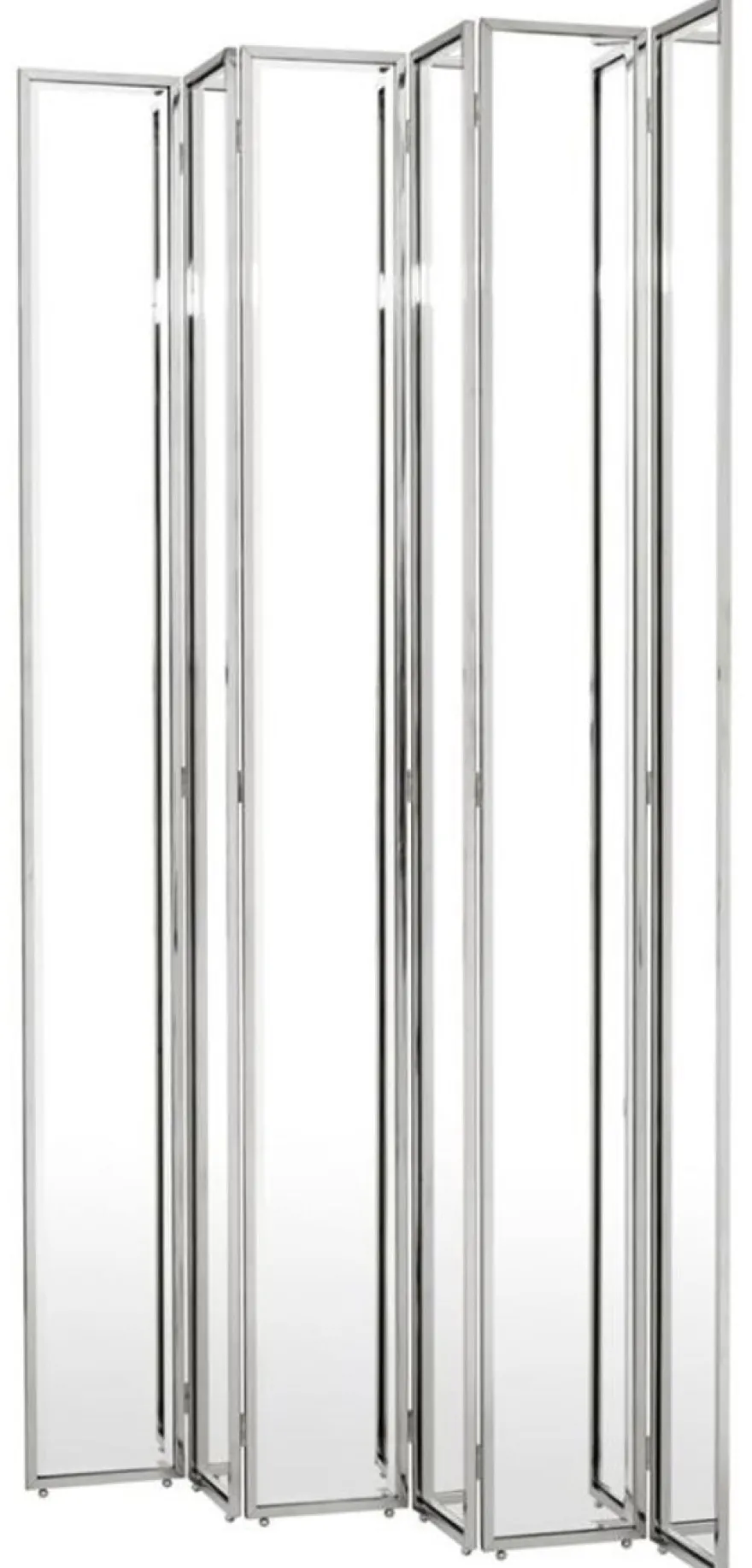 Casa Padrino Designer Raumteiler Silber 150 x H. 220 cm - Luxus Qualität