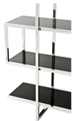 Casa Padrino Designer Regalschrank Silber 160 x 42 x H. 180 cm - Limited Edition