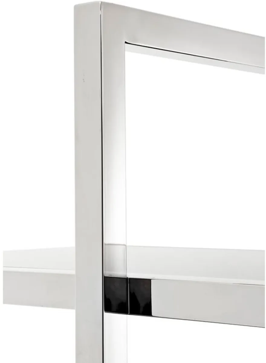 Casa Padrino Designer Regalschrank Silber 160 x 42 x H. 180 cm - Limited Edition