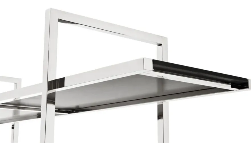 Casa Padrino Designer Regalschrank Silber 160 x 42 x H. 180 cm - Limited Edition