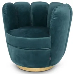 Casa Padrino Designer Samt Sessel Grün 85 x 77 x H. 75 cm - Designer Wohnzimmer Möbel - Luxus Kollektion
