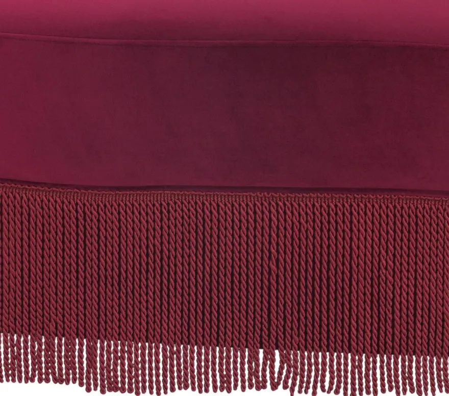 Casa Padrino Designer Samt Sofa Lippen Mund Bordeauxrot 195 x 80 x H. 97 cm - Designer Wohnzimmer Möbel - Luxus Kollektion