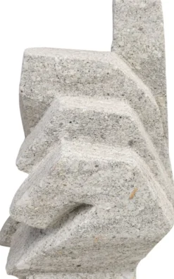 Casa Padrino Designer Sandstein Skulptur Hand Grau 18 x 13 x H. 41 cm - Deko Accessoires - Gartendeko