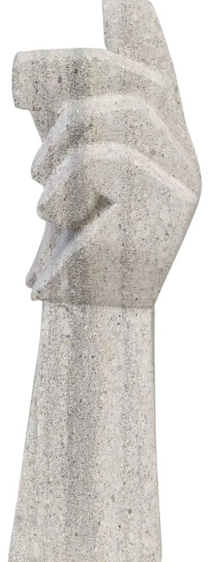 Casa Padrino Designer Sandstein Skulptur Hand Grau 18 x 13 x H. 41 cm - Deko Accessoires - Gartendeko