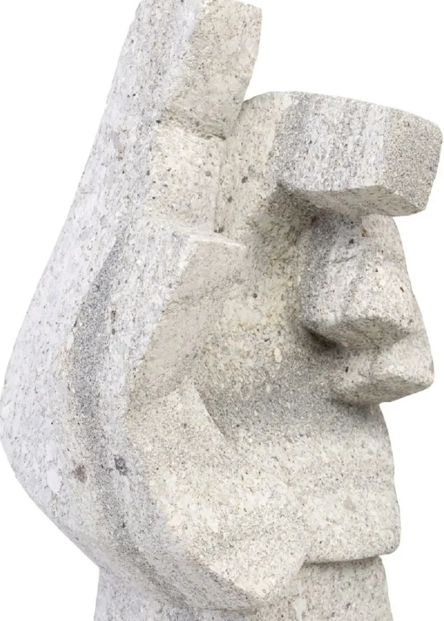 Casa Padrino Designer Sandstein Skulptur Hand Grau 18 x 13 x H. 41 cm - Deko Accessoires - Gartendeko