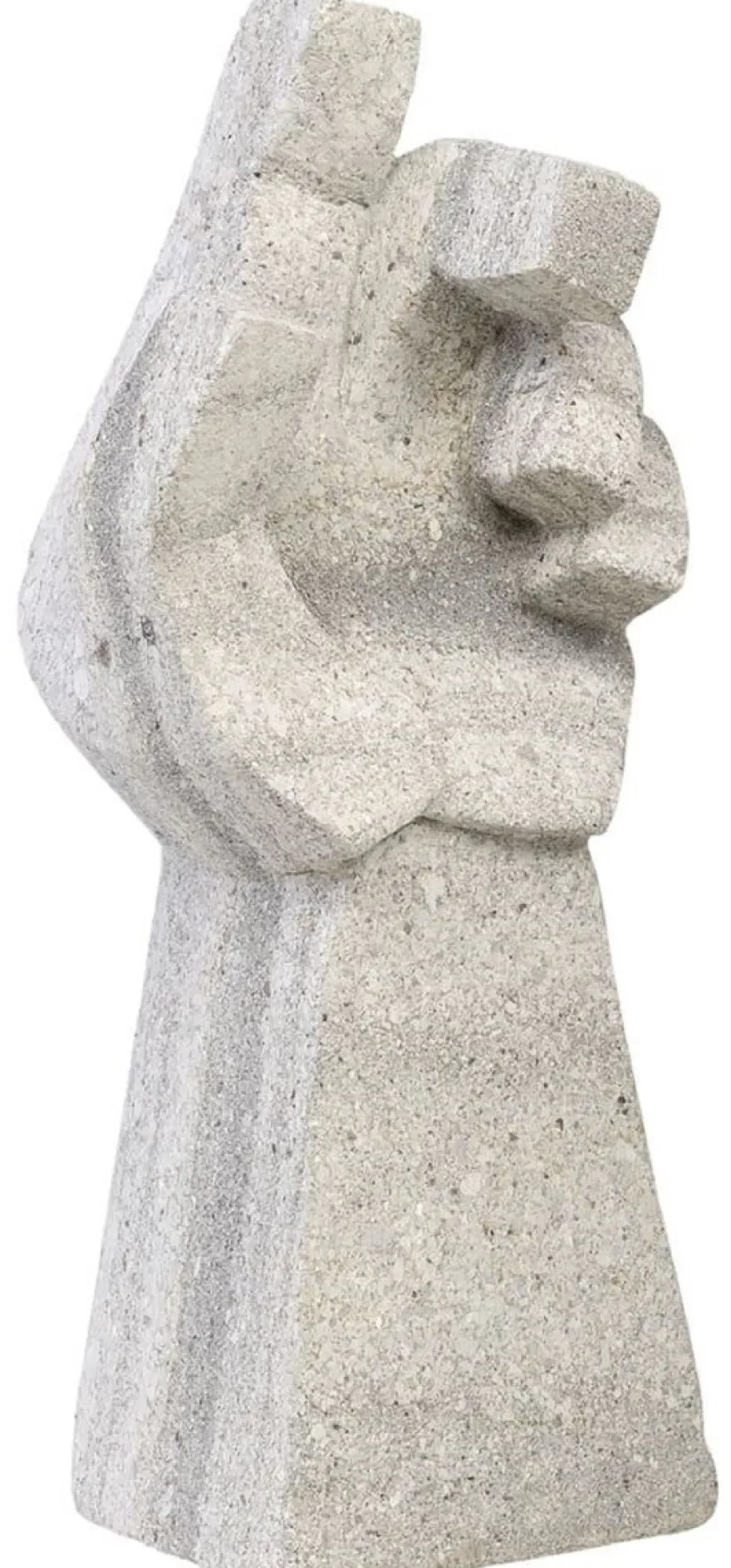 Casa Padrino Designer Sandstein Skulptur Hand Grau 18 x 13 x H. 41 cm - Deko Accessoires - Gartendeko