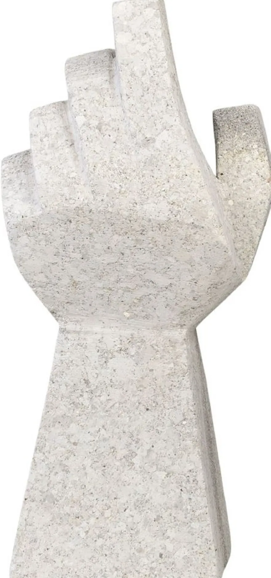 Casa Padrino Designer Sandstein Skulptur Hand Grau 18 x 13 x H. 41 cm - Deko Accessoires - Gartendeko
