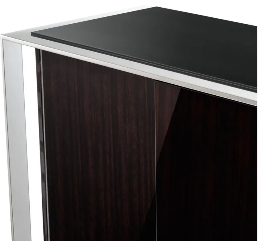 Casa Padrino Designer Schrank 200 x 52 x H. 80,5 cm - Luxus Wohnzimmerschrank