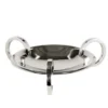 Casa Padrino Designer Servierplatte Nickel Finish 50 x H. 15 cm - Elegante flache Schale aus Aluminium