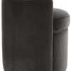 Casa Padrino Designer Sessel Dunkelgrau 61 x 57 x H. 64 cm - Runder Samt Sessel - Luxus Möbel