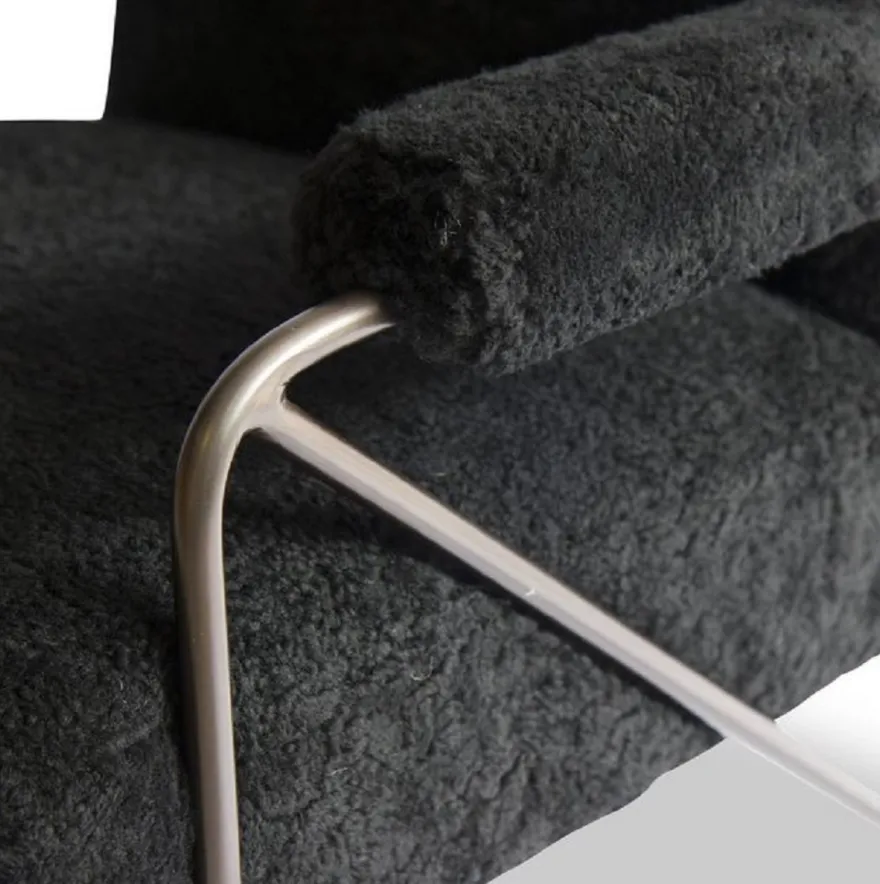 Casa Padrino Designer Sessel Schwarz 69 x 78 x H. 78 cm - Wohnzimmer Sessel - Wohnzimmer Möbel - Luxus Qualität