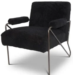 Casa Padrino Designer Sessel Schwarz 69 x 78 x H. 78 cm - Wohnzimmer Sessel - Wohnzimmer Möbel - Luxus Qualität