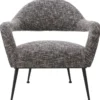 Casa Padrino Designer Sessel Schwarz / Schwarz 80 x 76 x H. 85 cm - Wohnzimmer Sessel - Designer Möbel - Luxus Qualität