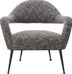 Casa Padrino Designer Sessel Schwarz / Schwarz 80 x 76 x H. 85 cm - Wohnzimmer Sessel - Designer Möbel - Luxus Qualität
