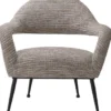 Casa Padrino Designer Sessel Beige / Schwarz 80 x 76 x H. 85 cm - Wohnzimmer Sessel - Designer Möbel - Luxus Qualität