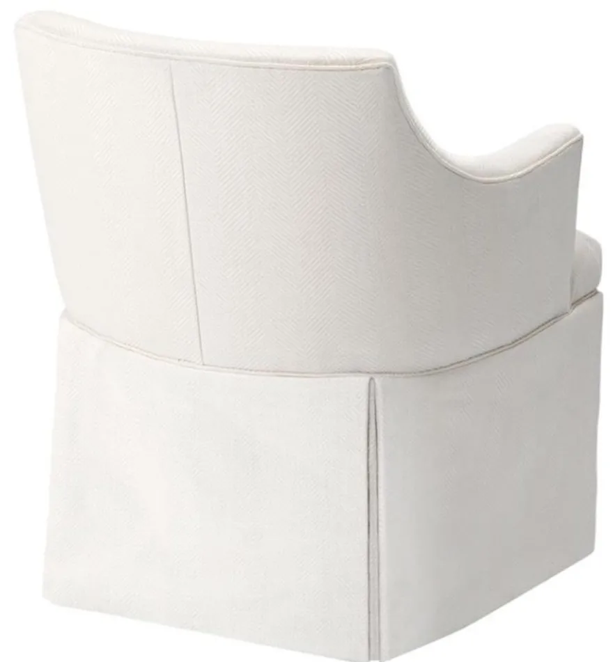 Casa Padrino Designer Sessel Weiß 63 x 63 x H. 81 cm - Luxus Kollektion
