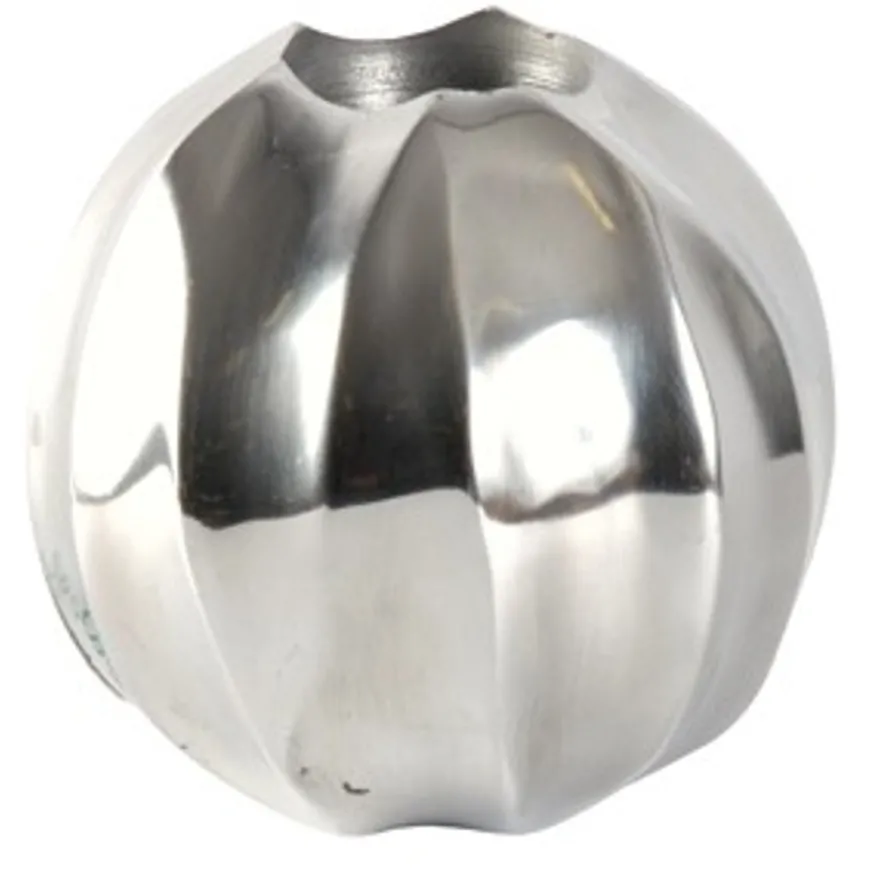 Casa Padrino Designer Shine Teelichthalter aus poliertem Aluminium Silber 12,5 x 12,5 cm