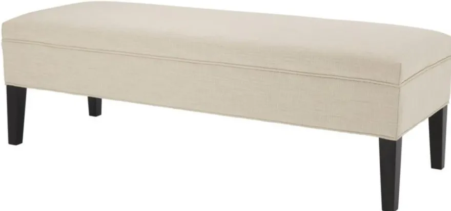 Casa Padrino Designer Sitzbank Elfenbein 140 x 50 x H. 45 cm - Luxus Möbel