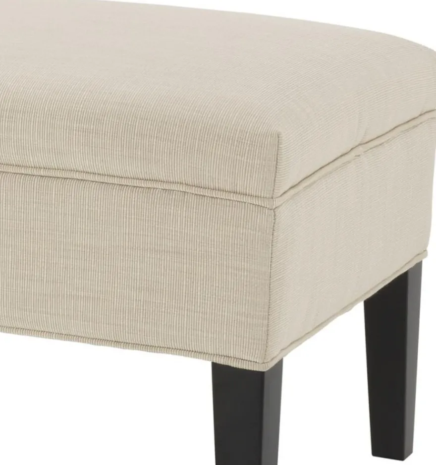 Casa Padrino Designer Sitzbank Elfenbein 140 x 50 x H. 45 cm - Luxus Möbel