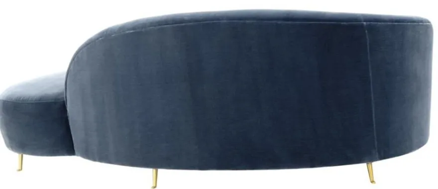 Casa Padrino Designer Sofa Blau 248 x 104 x H. 74 cm - Luxus Kollektion