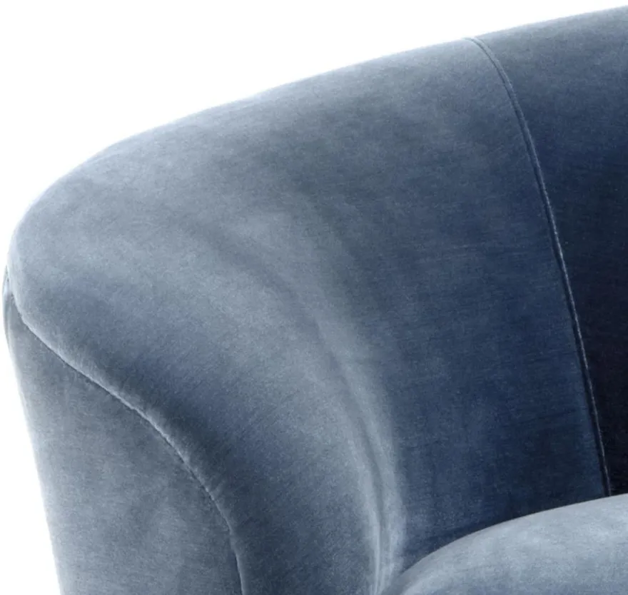 Casa Padrino Designer Sofa Blau 248 x 104 x H. 74 cm - Luxus Kollektion