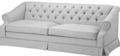 Casa Padrino Designer Sofa Hellgrau 210 x 93 x H. 79 cm - Wohnzimmermöbel