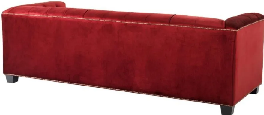 Casa Padrino Designer Sofa Rot - Luxus Kollektion