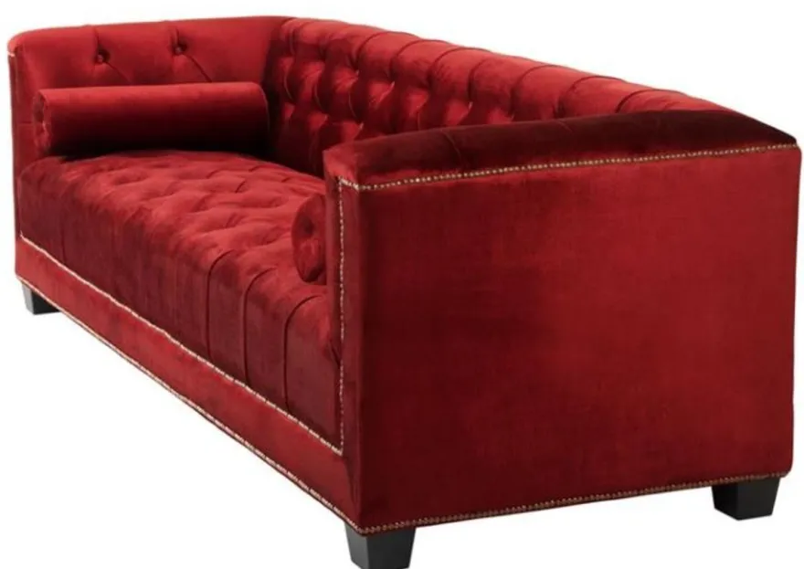 Casa Padrino Designer Sofa Rot - Luxus Kollektion