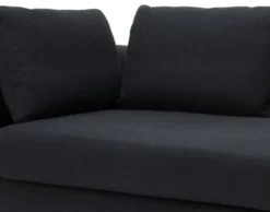 Casa Padrino Designer Sofa Schwarz Linksseitig 231 x 101 x H. 85 cm - Luxus Wohnzimmer Möbel