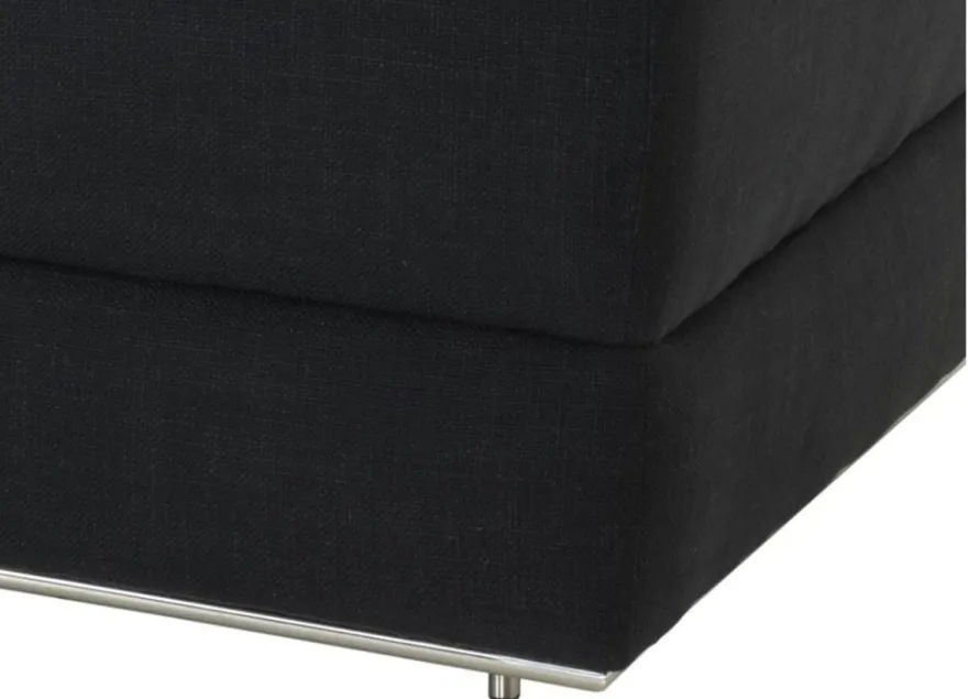 Casa Padrino Designer Sofa Schwarz Linksseitig 231 x 101 x H. 85 cm - Luxus Wohnzimmer Möbel