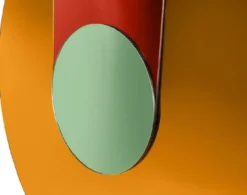 Casa Padrino Designer Spiegel Mehrfarbig Ø 120 cm - Garderobenspiegel - Runder Wohnzimmer Wandspiegel - Designer Möbel - Luxus Qualität