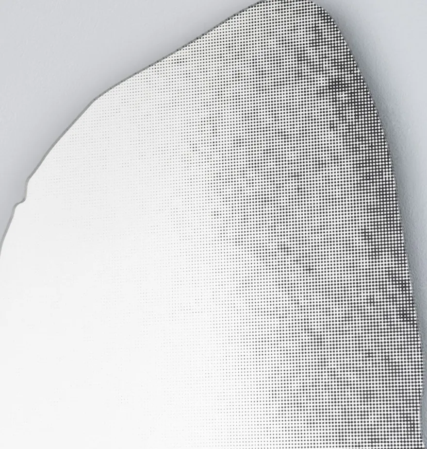 Casa Padrino Designer Spiegel Schwarz 64 x H. 175 cm - Wandspiegel in 3-D Felsen Optik - Garderobenspiegel - Wohnzimmer Spiegel - Luxus Kollektion