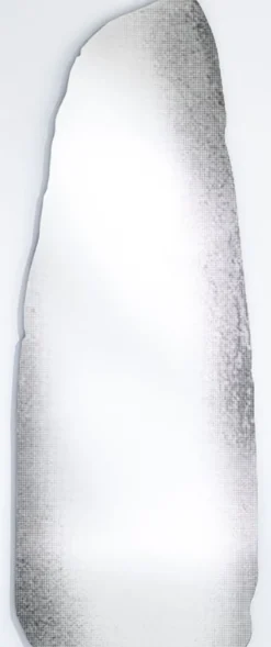 Casa Padrino Designer Spiegel Schwarz 64 x H. 175 cm - Wandspiegel in 3-D Felsen Optik - Garderobenspiegel - Wohnzimmer Spiegel - Luxus Kollektion