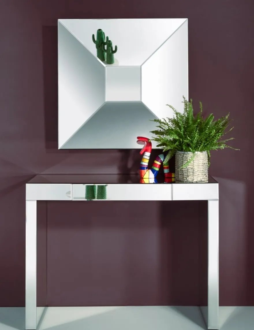 Casa Padrino Designer Spiegel 90 x 10 x H. 90 cm - Luxus Qualität