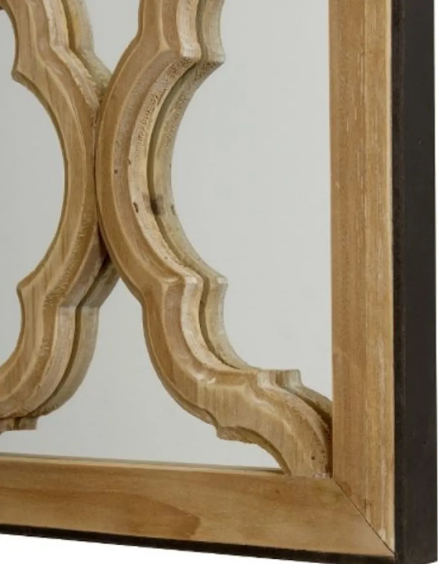 Casa Padrino Designer Spiegel / Wandspiegel Naturfarben 61 x H. 122 cm - Designermöbel
