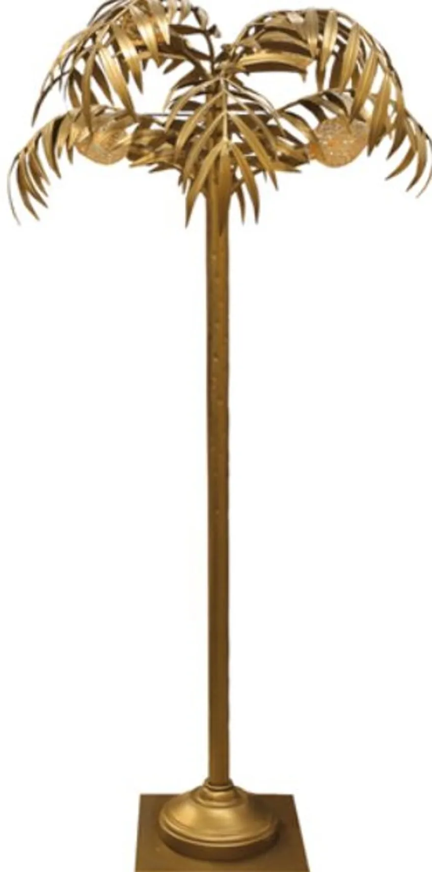 Casa Padrino Designer Stehleuchte Palme Messingfarben Ø 90 x H. 170 cm - Edle Stehlampe im Palmen Design - Luxus Leuchten - Luxus Qualität