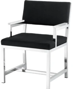 Casa Padrino Designer Stuhl mit Armlehnen 55 x 59 x H. 82 cm - Luxus Büromöbel