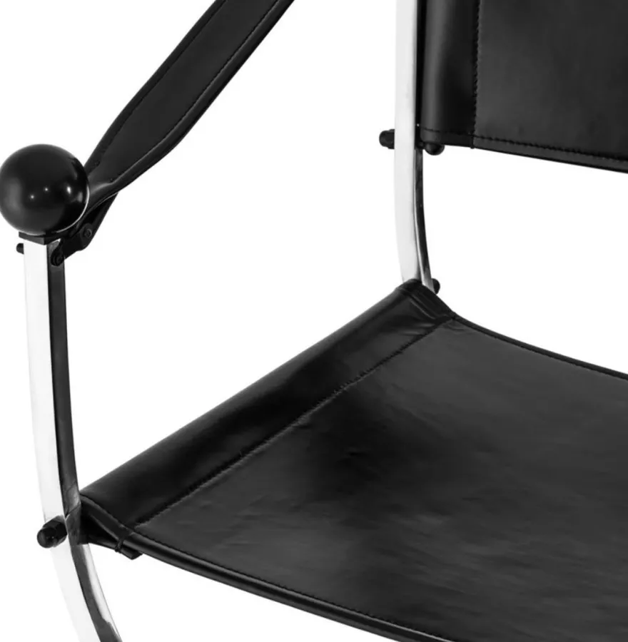 Casa Padrino Designer Stuhl mit Armlehnen 59 x 44 x H. 87 cm - Luxus Bürostuhl