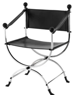 Casa Padrino Designer Stuhl mit Armlehnen 59 x 44 x H. 87 cm - Luxus Bürostuhl