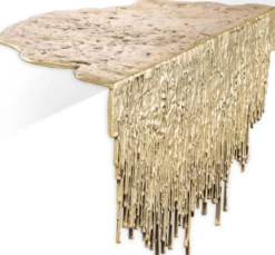 Casa Padrino Designer Tisch Deko Objekt Messingfarben 44,5 x 24 x H. 5 cm - Schreibtisch Deko - Deko Accessoires - Luxus Kollektion