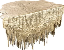 Casa Padrino Designer Tisch Deko Objekt Messingfarben 44,5 x 24 x H. 5 cm - Schreibtisch Deko - Deko Accessoires - Luxus Kollektion