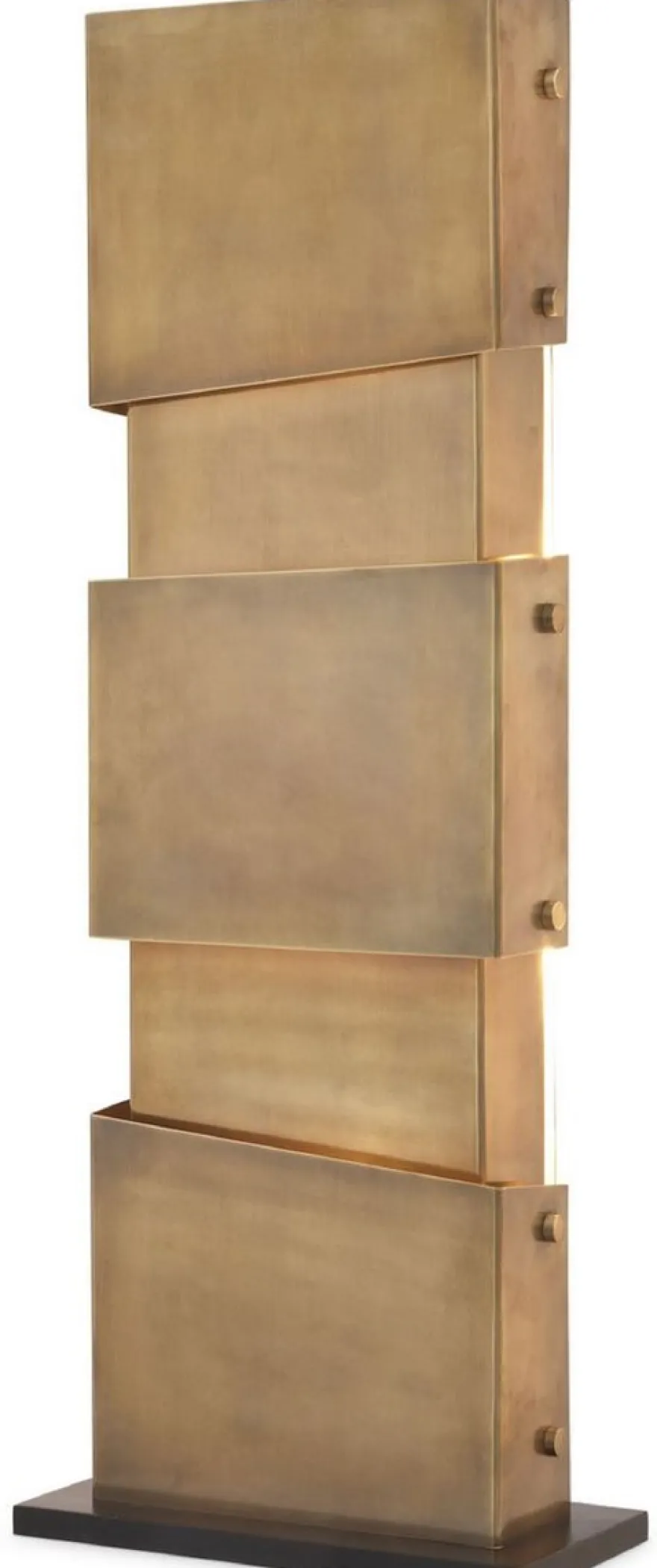 Casa Padrino Designer Tischleuchte Vintage Messingfarben 28 x 14 x H. 74 cm - Moderne Tischlampe - Luxus Qualität