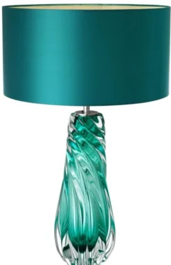 Casa Padrino Designer Tischleuchte Türkis 17 x 42 x H. 67 cm - Luxus Kollektion