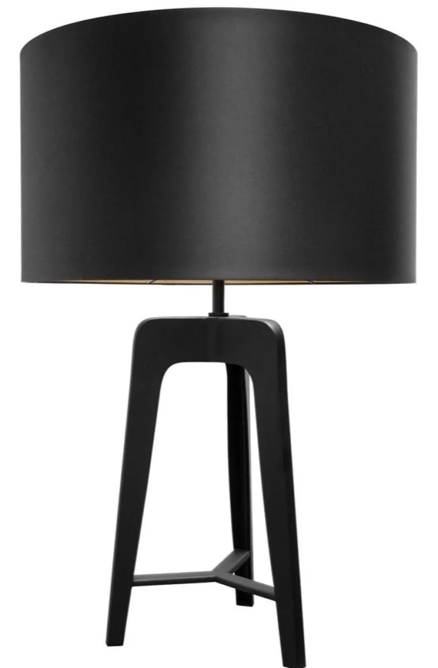 Casa Padrino Designer Tischlampe Mattschwarz 60,5 x H. 91 cm - Hotel Restaurant Möbel
