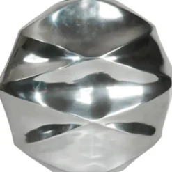 Casa Padrino Designer Vase aus poliertem Aluminium silber 33 x 33 x 11 cm - Shine Deko Gefäß - Blumenvase