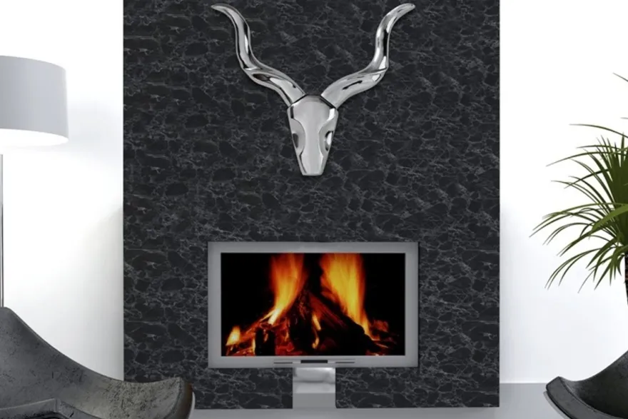 Casa Padrino Designer Wandgeweih im Geweih Style Shine aus poliertem Aluminium Silber 50 x 53 x 6 cm