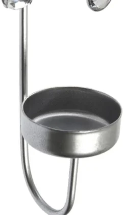 Casa Padrino Designer Wandkerzenhalter 4er Set Silber 24 x 6 x H. 31 cm - Dekorative Wanddeko