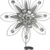 Casa Padrino Designer Wandkerzenhalter 4er Set Silber 26 x 6 x H. 32 cm - Dekorative Wanddeko