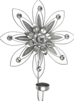 Casa Padrino Designer Wandkerzenhalter 4er Set Silber 26 x 6 x H. 32 cm - Dekorative Wanddeko